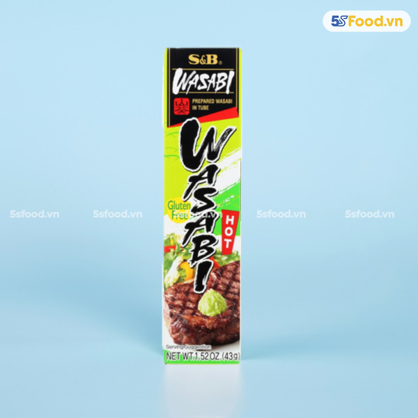 Mù tạt xanh S&B - Wasabi Nhật Bản - vị cay nồng tuýp 43g