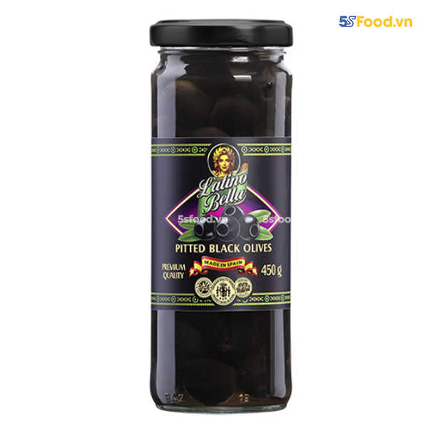 Trái Oliu đen tách hạt Latino Bella – lọ 450g