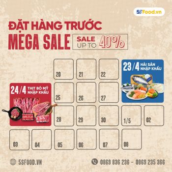 MEGA SALE: ĐẠI TIỆC SALE LỚN GIỮA NĂM LÊN TỚI 40% TẠI 5SFOOD.VN